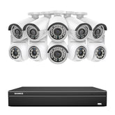 16 Channel 4K PoE Bullet & PT Security Camera System, 8MP Outdoor PoE IP Cameras, Pan & Tilt, ONVIF Supported NVR, Two-Way Audio, Smart Human/Vehicle Detection (6x IP Cameras+4x PT Cameras)